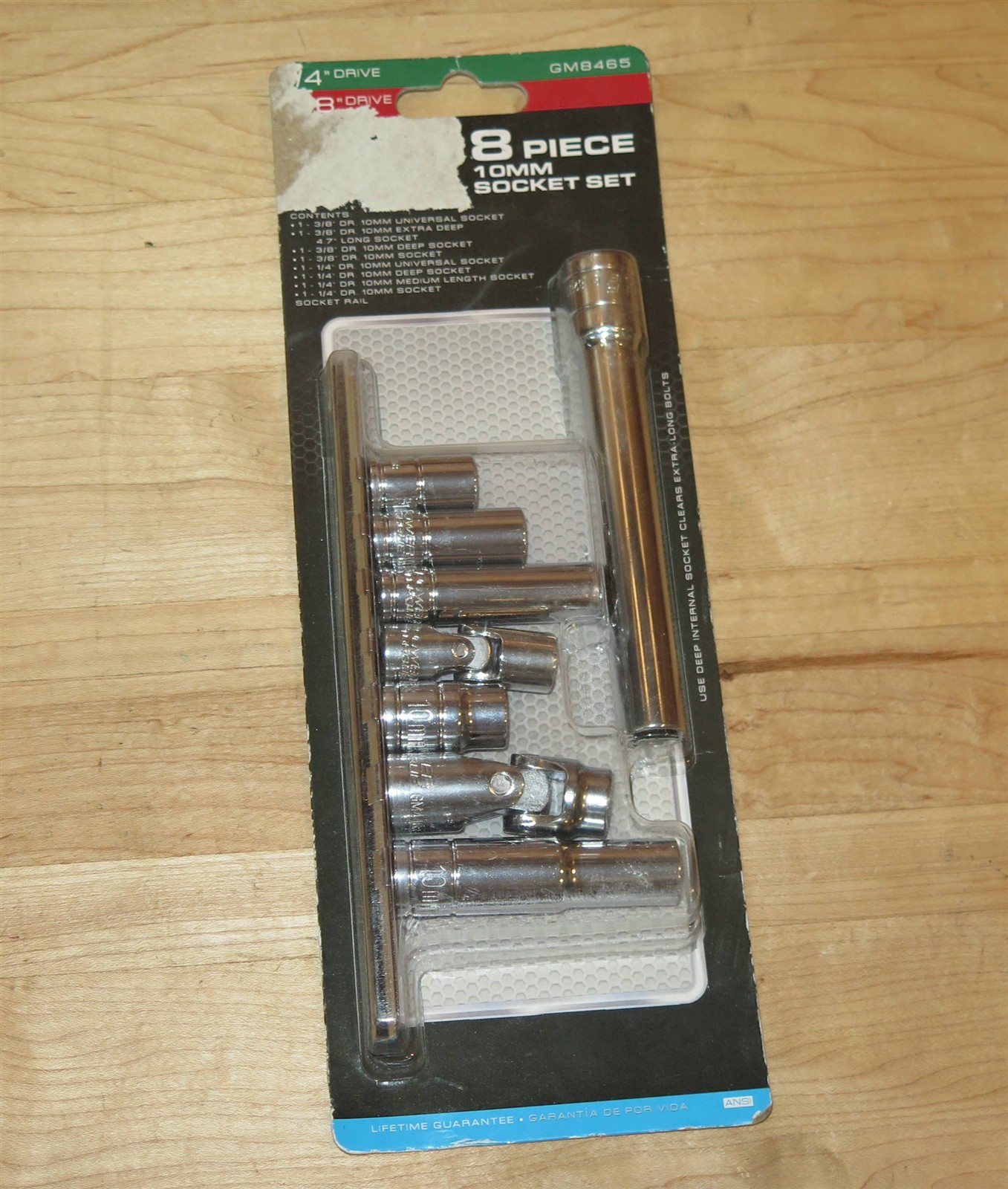 Power Torque 8-Piece 10mm Socket Set – GM8465 – Deep, Swivel & More