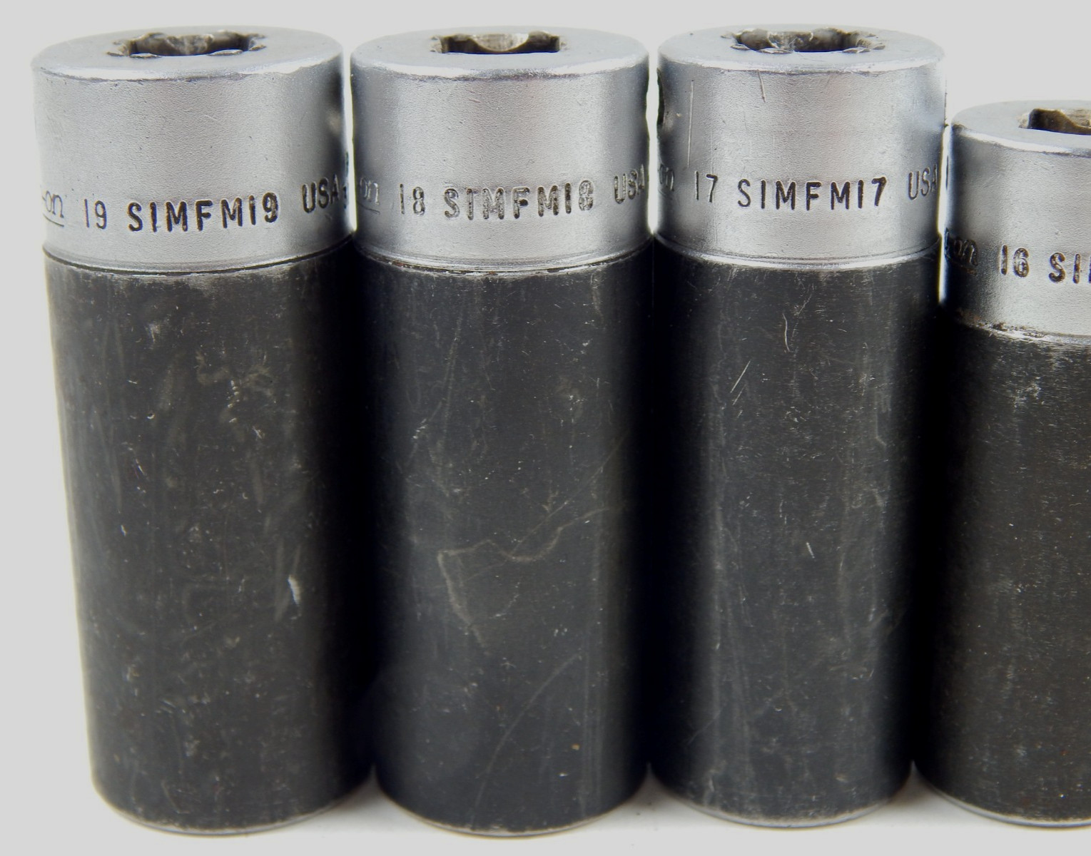 Snap-on SIMFM 3/8” Drive 9mm-19mm Metric Deep Impact Socket Set 11pc 6pt USA