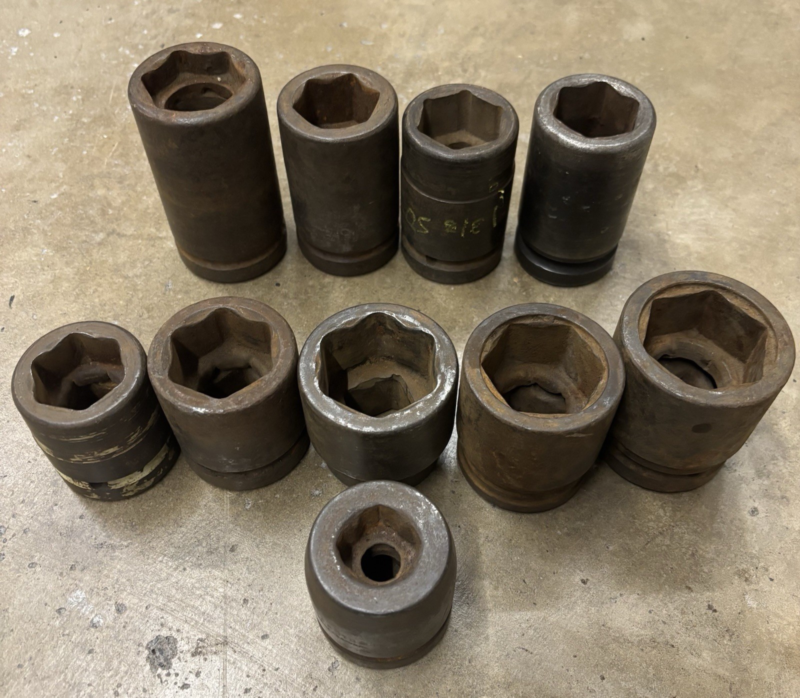 Mixed Lot 9 Pieces 1” Drive Impact Sockets Snap-on PROTO+