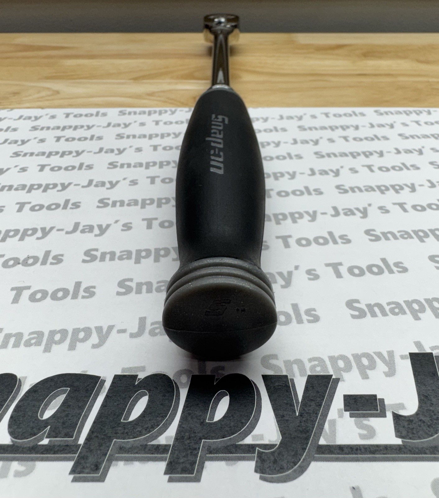 Snap-on Tools USA NEW 3/8″ Drive DARK TITANIUM Soft Grip LONG Ratchet FHL80DT