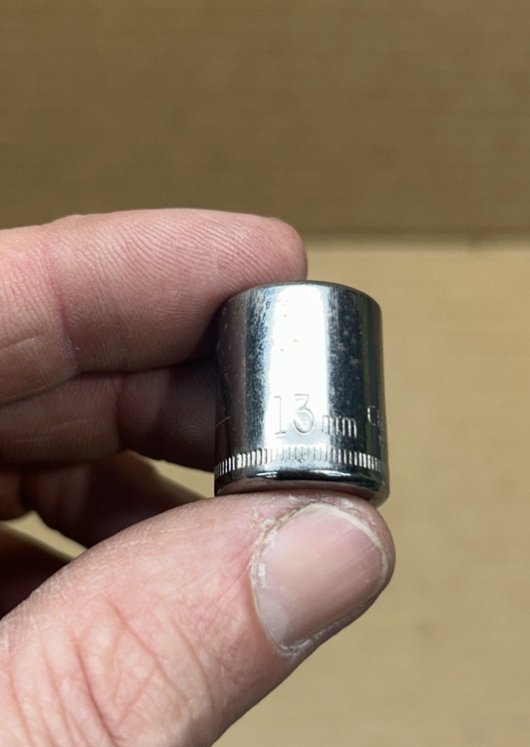 Vintage Craftsman USA 13mm 6 Point 1/4″ Drive Shallow Socket 43514 Inverted G1
