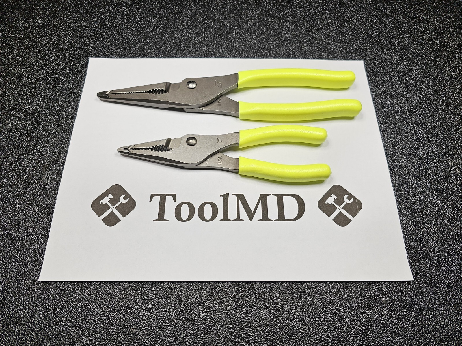 Snap-on Tools USA NEW 2pc HI-VIZ 7″ & 9″ Long Nose Slip Joint Pliers LN46ACF