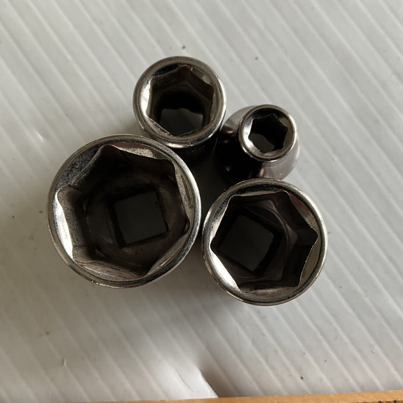 Vintage Craftsman 4pc 3/8” Drive 6 Point Socket Set USA 1/4” to 3/4” Easy Read