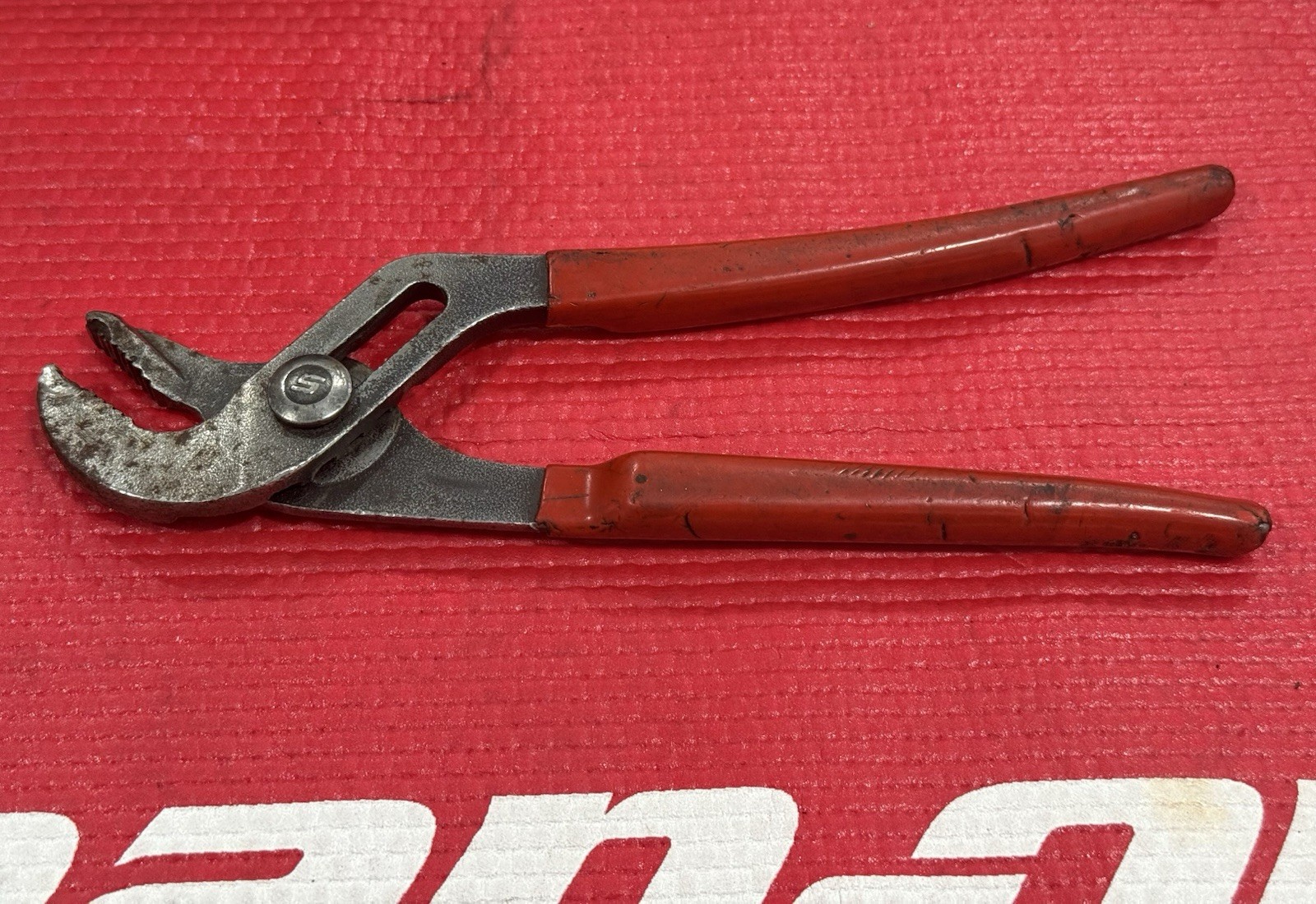 Snap-on Tools 10” Adjustable Interlocking Channel Pliers Red Grip 910P, USA Made