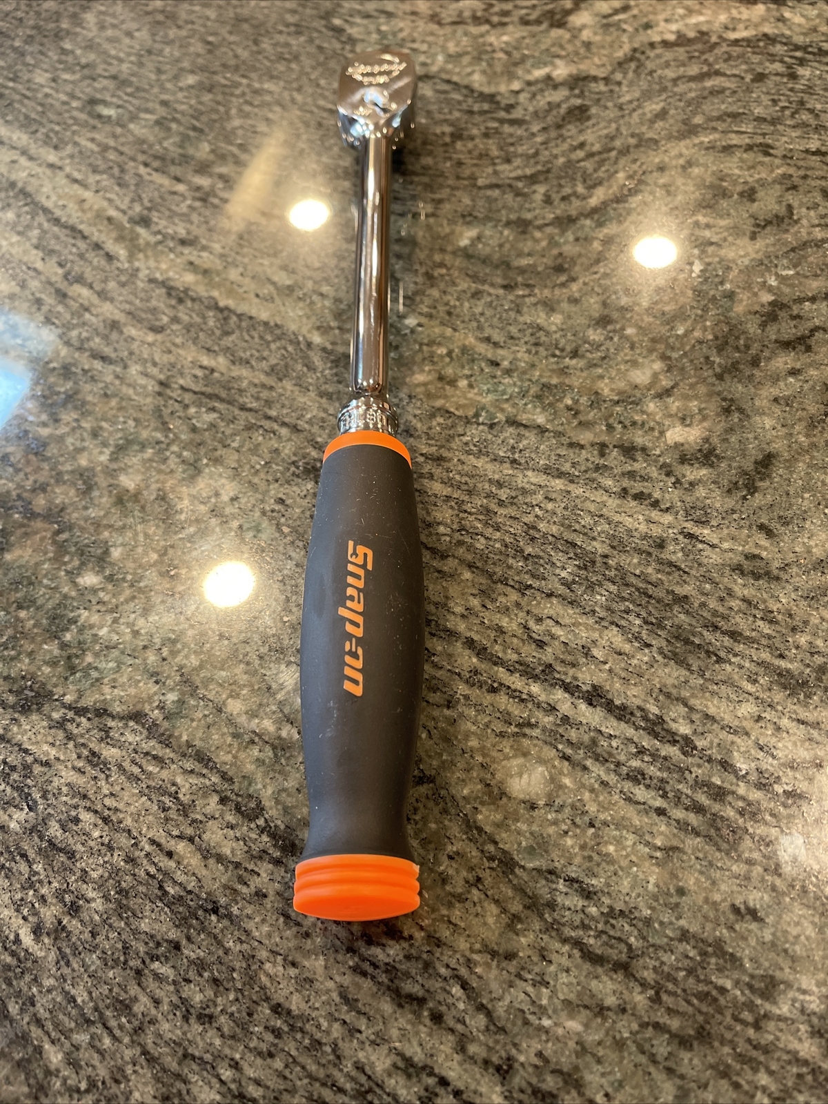 Snap-on fhl80 3/8″ drive dual 80 long soft grip ratchet orange