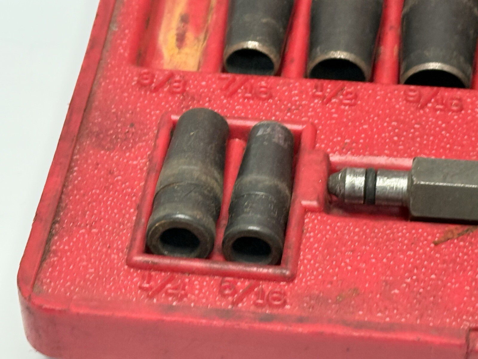 Blue point gasket punch set 11 pc with Red Case PGH8A USA Missing 3/8