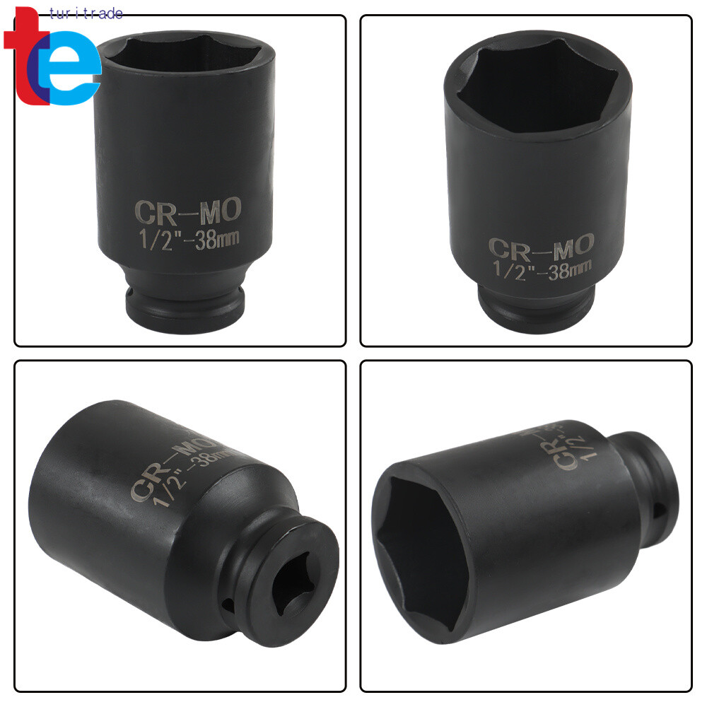 9Pcs Deep Impact Socket Set 1/2″ Drive Metric Axle Hub Nut Socket 29-38mm