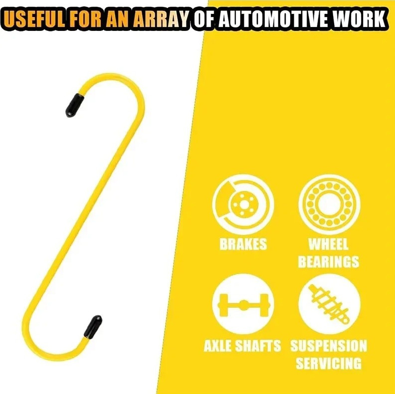 1pc Car Brake Caliper Hook Auto Caliper Hanger with Rubber Tips Universal Tool