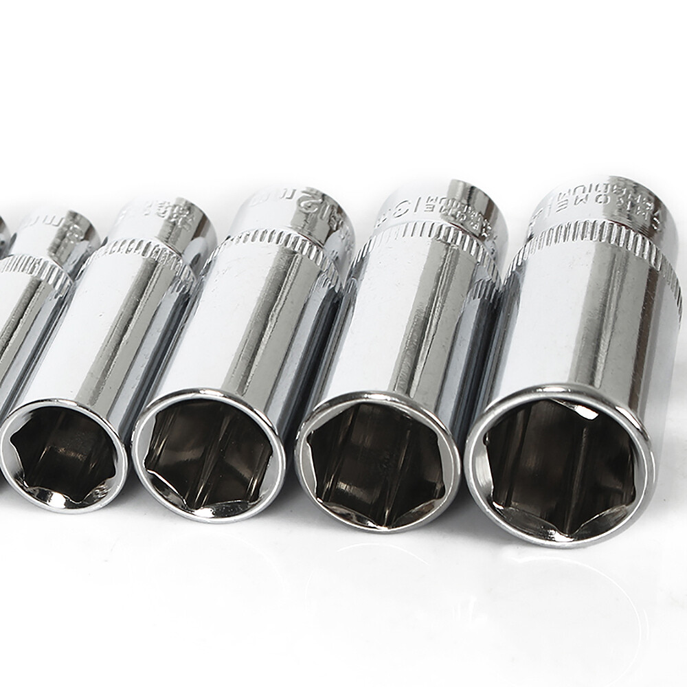 1/4″ Socket Deep Drive Ratchet Deep Hex Sockets CR-V Steel Long Reach 4mm-14mm