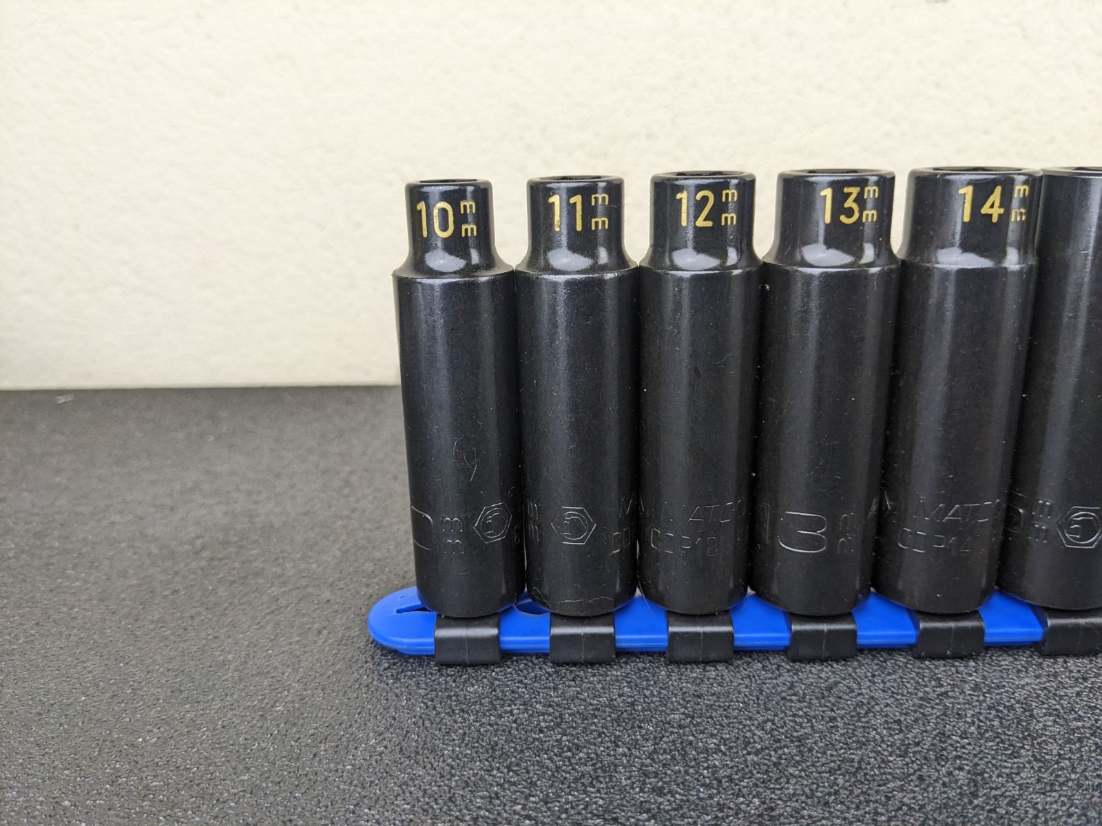#bp134 Matco Tools NEW 1/2″ Drive METRIC Deep IMPACT Socket Set SCDPM116TA