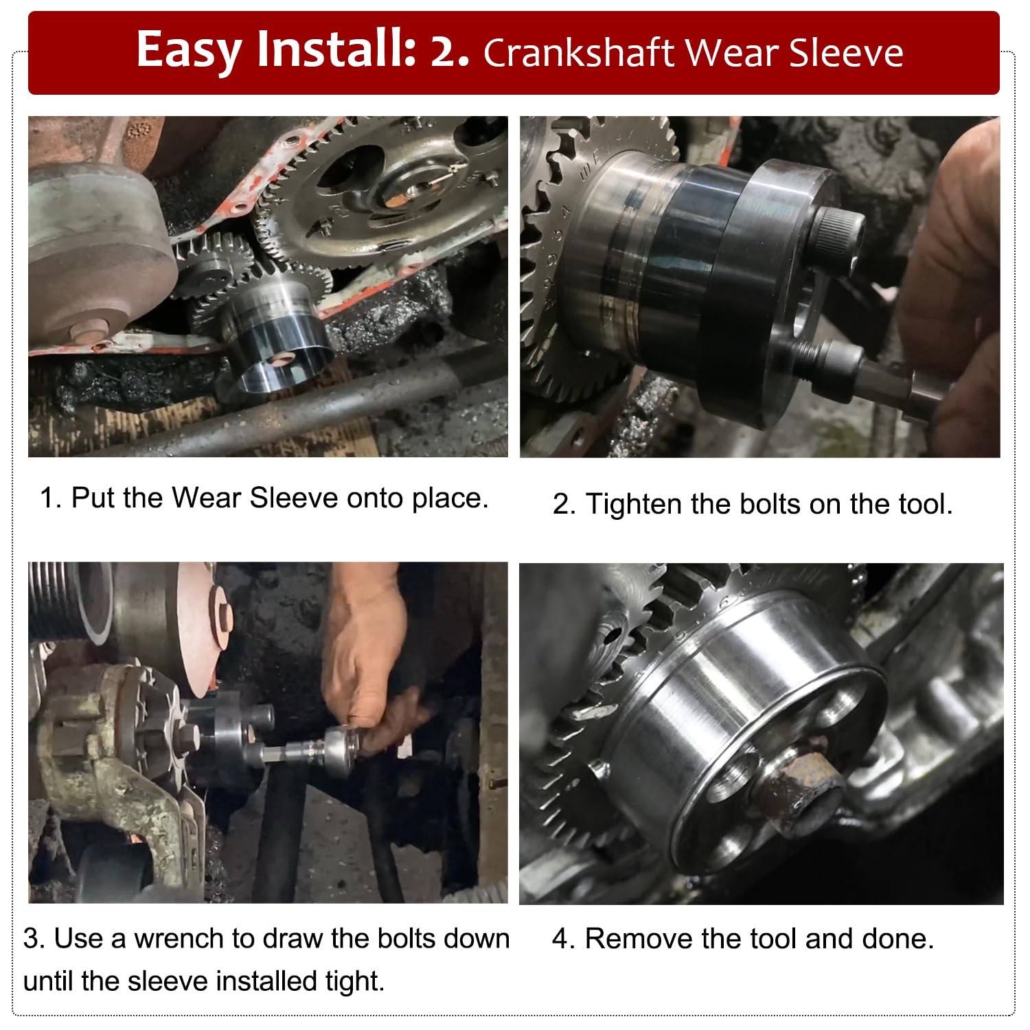 5046 & 1338 Front Crankshaft Seal Installation Tool for Cummins 3.9L 5.9L 6.7L