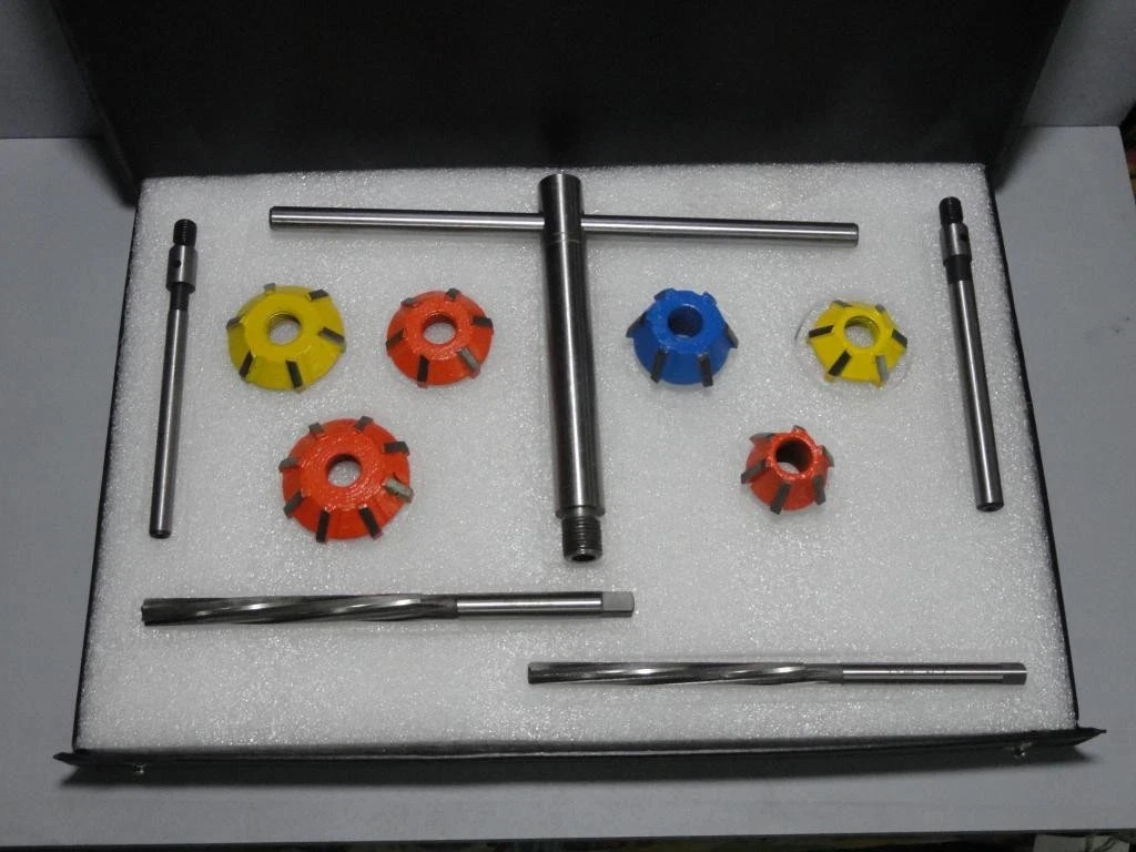 23x 3 ANGLES CUT VALVE SEAT CUTTER KIT CARBIDE TIPPED BOXED new