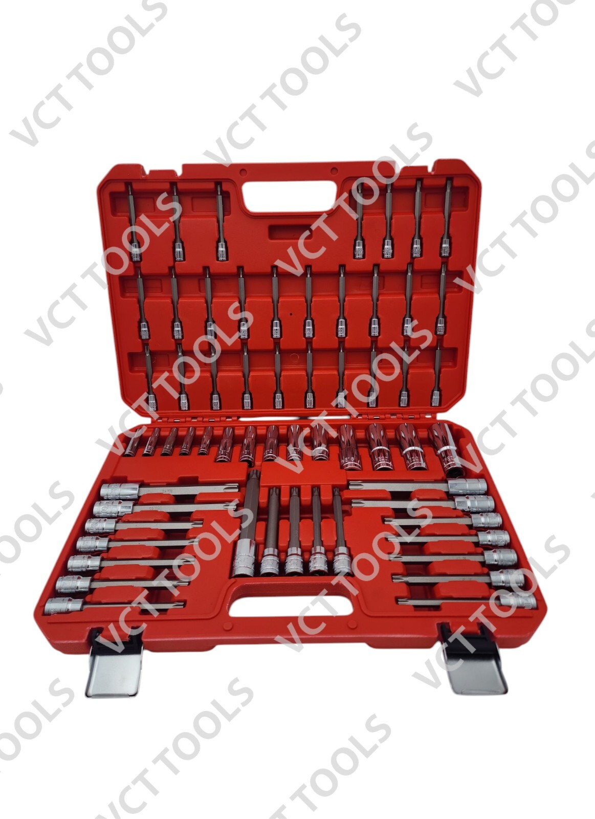 VCT 60pc Master Deep Long Torx, Tamper proof, Torx Plus, E-Torx 6-Point Bit Set