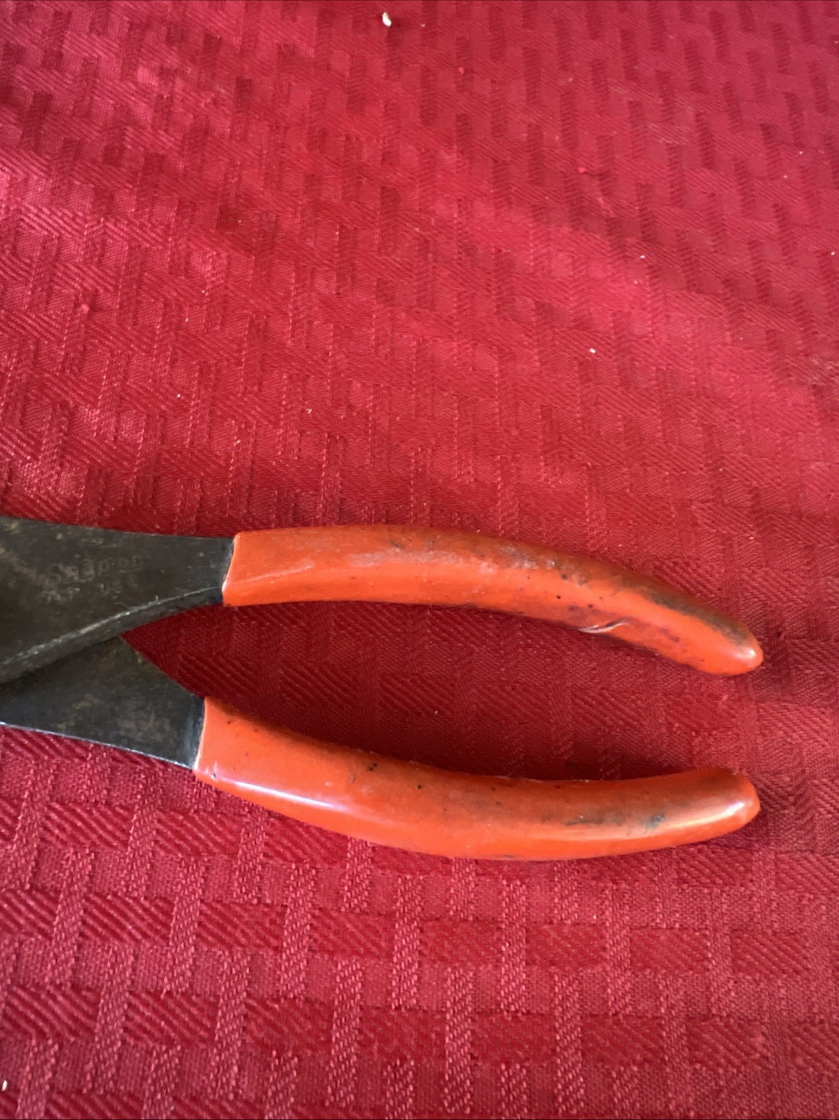 Snap On Tools 8″ RED Talon Soft Grip Slip-Joint Pliers with Cutters 137 CP