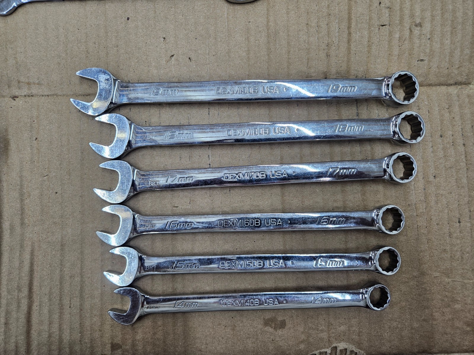 Snap-on Metric Combination Wrench Lot 14mm-19mm USA OEXM Series
