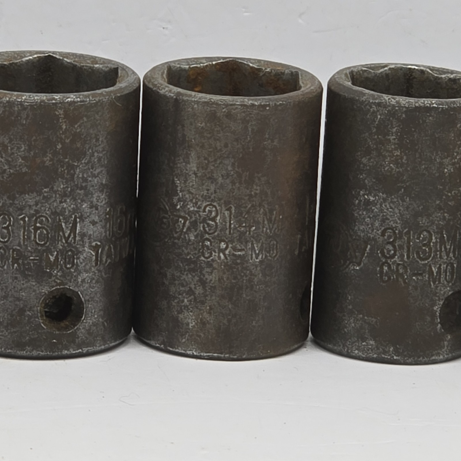 Sunex Impact Sockets Lot Of 8 – 18mm, 17mm, 16mm, 14mm, 13mm, 12mm, 10mm, 7mm