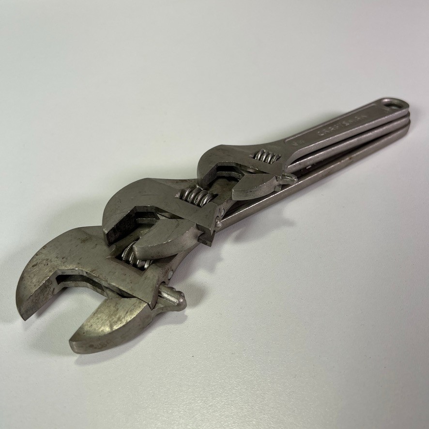 Vintage Craftsman Crescent Adjustable Wrench Tool Set (6, 8, 10 in) USA Lot (3x)