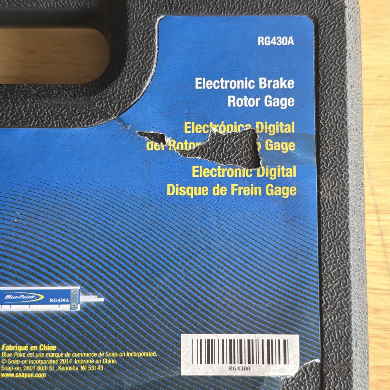 Blue Point Tools Electronic Digital Brake Rotor Gauge Caliper W/ Case RG430A