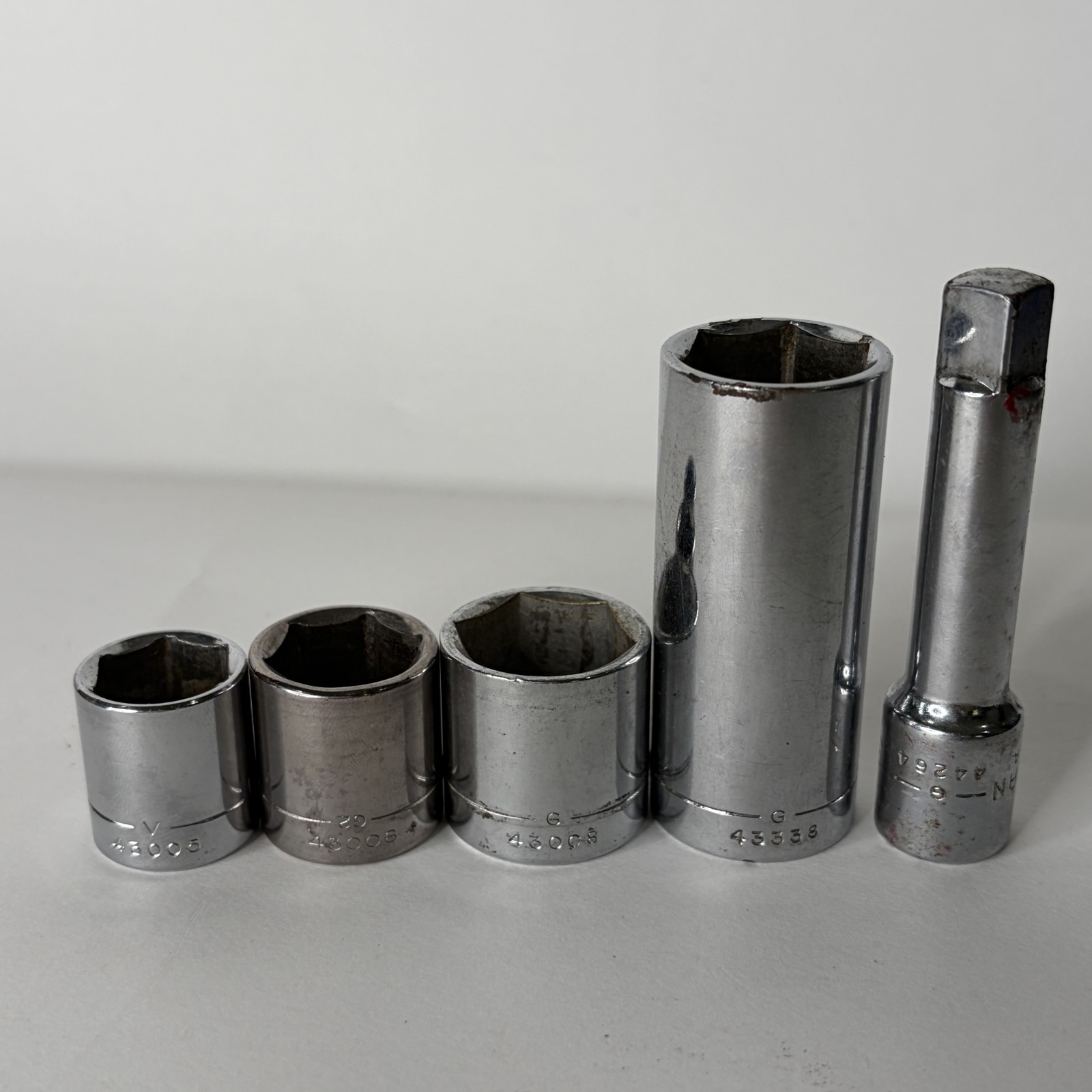 Vintage Craftsman Wrench Socket 3/8″ Drive Lot of 13 Multiple Sizes Made In USA