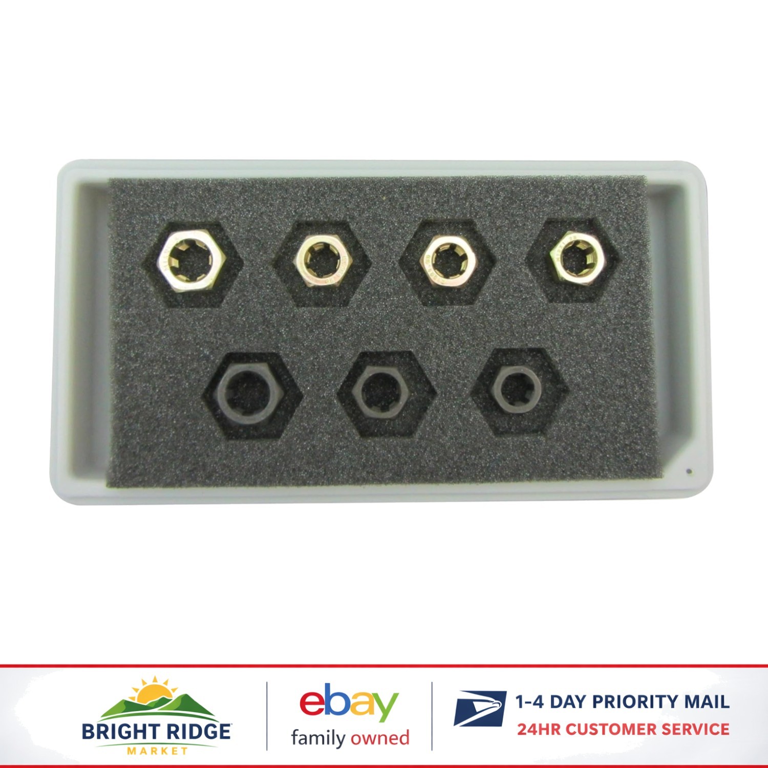 7-Piece Wheel Stud Thread Restorer Kit for Repairing Damaged Threads