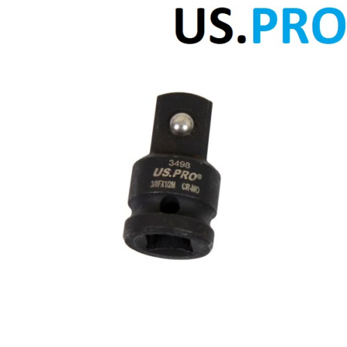 Impact Socket Adaptor Step Up 3/8 Inch F to 1/2 Inch M US Pro 3498