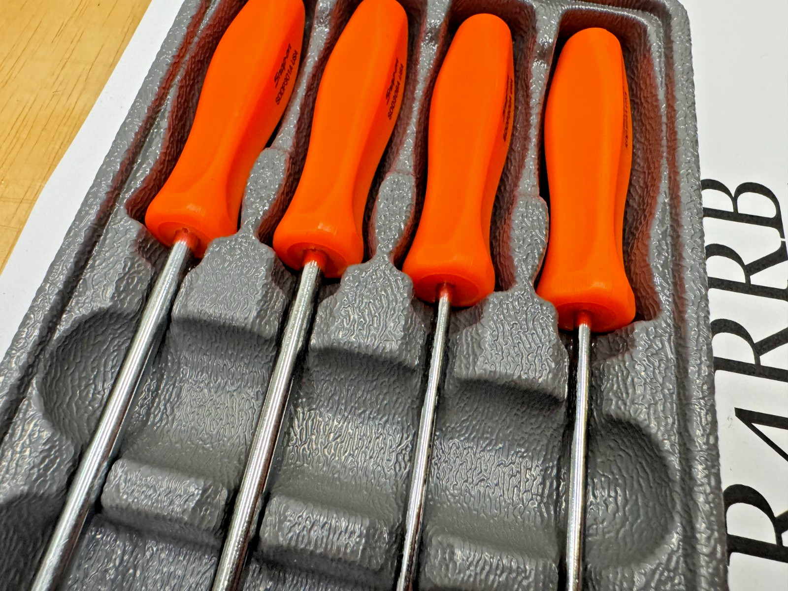 Snap-on Tools USA NEW ORANGE 4pc Mini Hard Grip Combo Screwdriver Set SDDX40AO