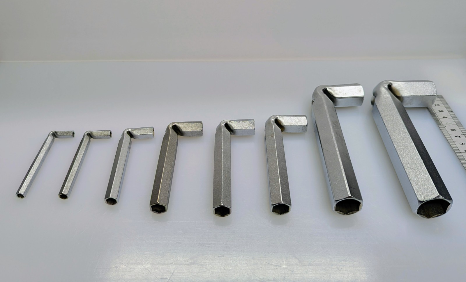 8 FACOM & ETERNUM L-Shape Hex Wrenches Sizes: 5, 5.5, 8, 11, 12, 13, 19, & 23mm