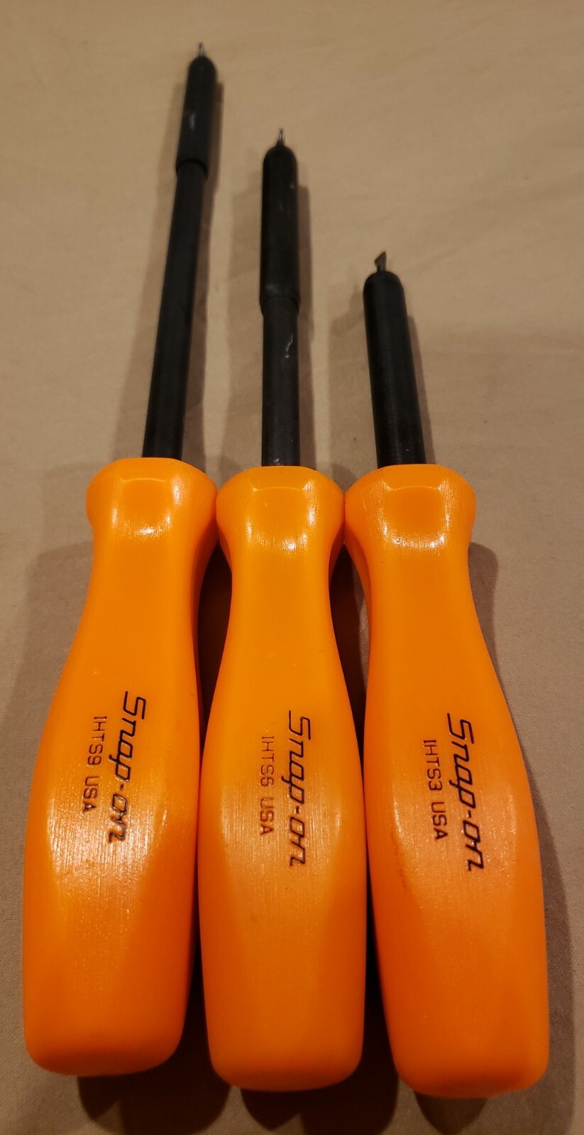 Snap On Flat Tip 1000v Non-Conductive Composite Orange Screwdriver IHT53, 59, 63
