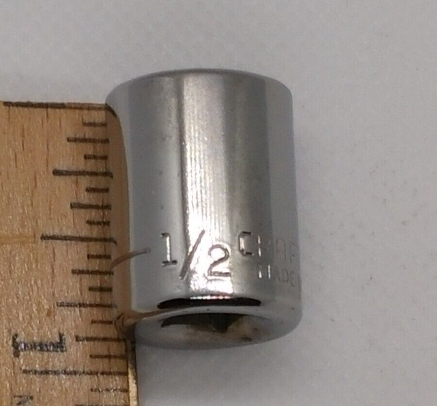 Vintage Craftsman 1/4″ Dr 1/2″ 6 Point Shallow Socket Inverted G 43499 USA NOS