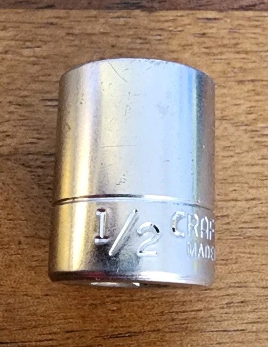 Craftsman USA 1/2″ Socket 6 Point 1/4″ Drive VV 43499 (Ringed)