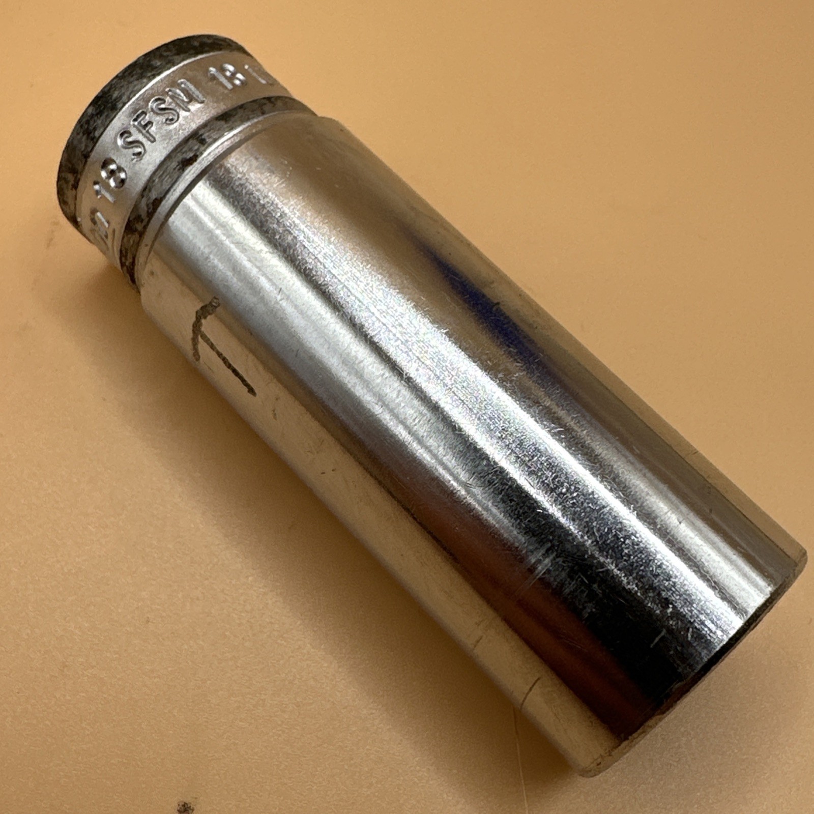 Snap On Tools 18mm Deep Socket 3/8″ Drive 6 Point SFSM18 Made in USA