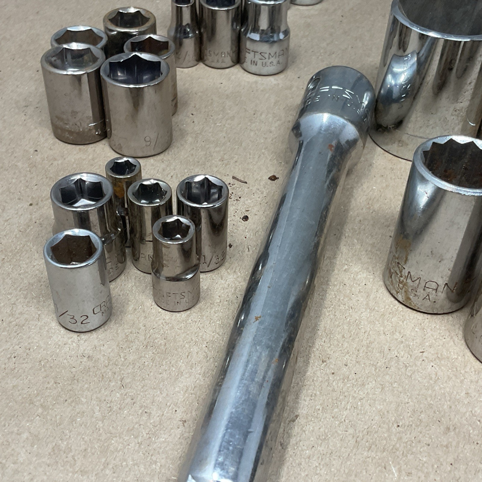 Mixed Lot 97 Vintage Craftsman Sockets SAE 1/2 3/8 1/4 inch drive