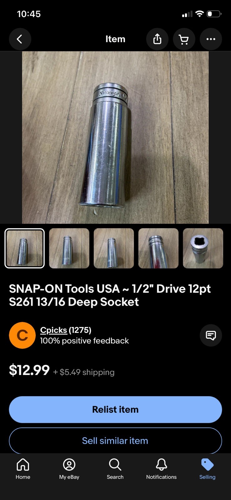 snap on socket lot assorted