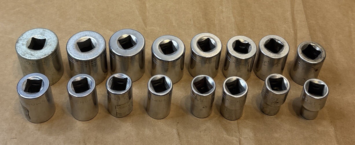 Craftsman K4-44809 1/2” Drive Ratchet 10” w/ 16 Sockets + 6” Ext. V Series USA