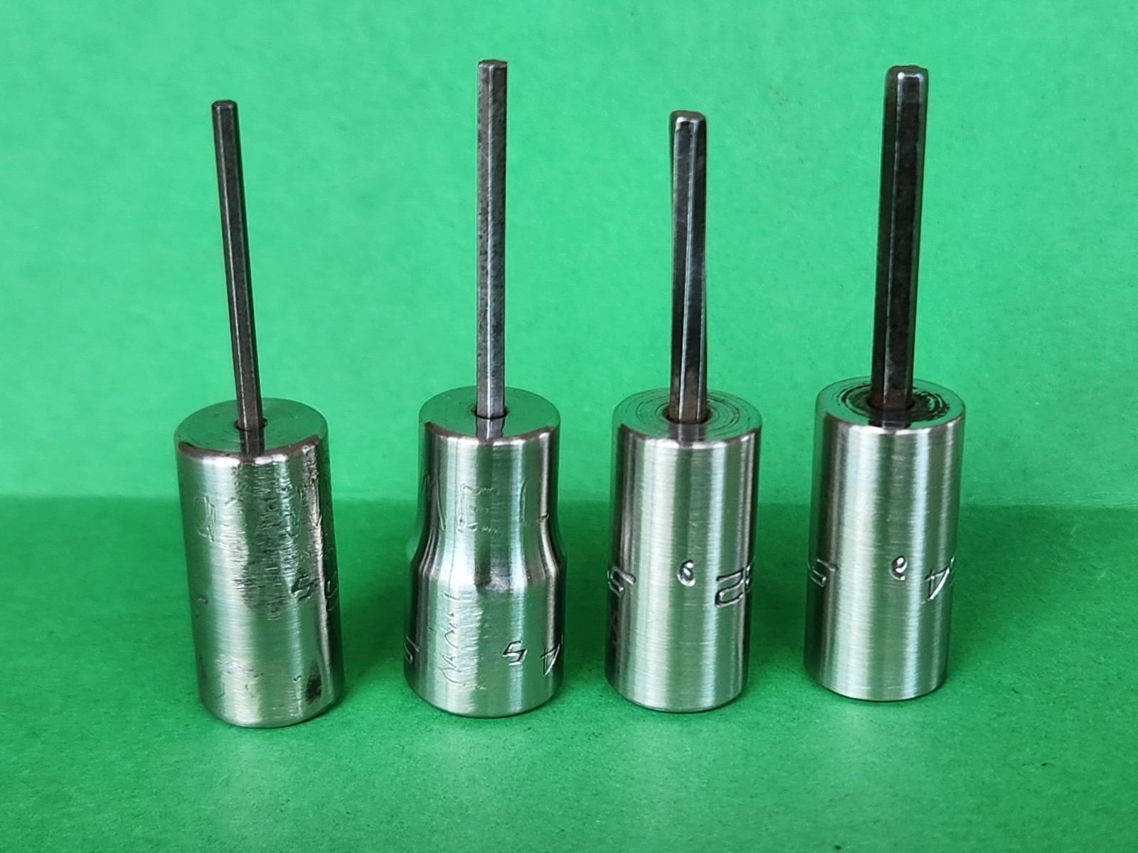 Snap On 4 pc 1/4″ Dr. SAE Hex Driver Bit Socket Set 1/16″-7/64″ T6