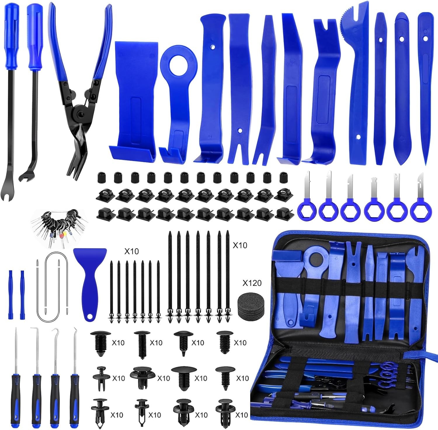 Trim Removal Tool Set, Pry Bar Tool, Door Trim Panel Removal Tool Kit