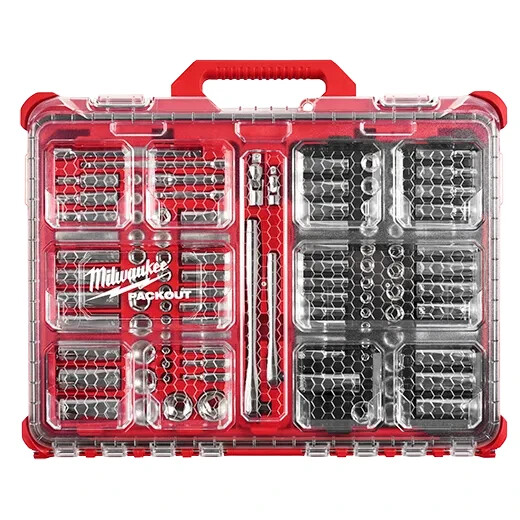 106pc 1/4″ and 3/8″ Metric & SAE Ratchet and Socket Set with PACKOUT