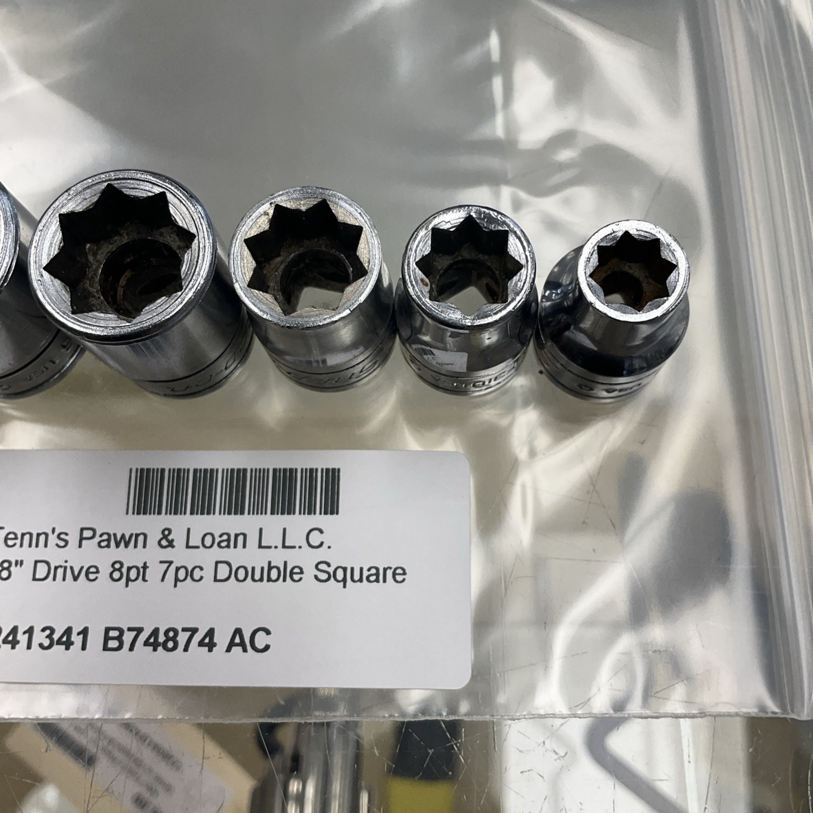 Snap On 3/8″ Drive 8pt 7pc Double Square Socket Set 241341