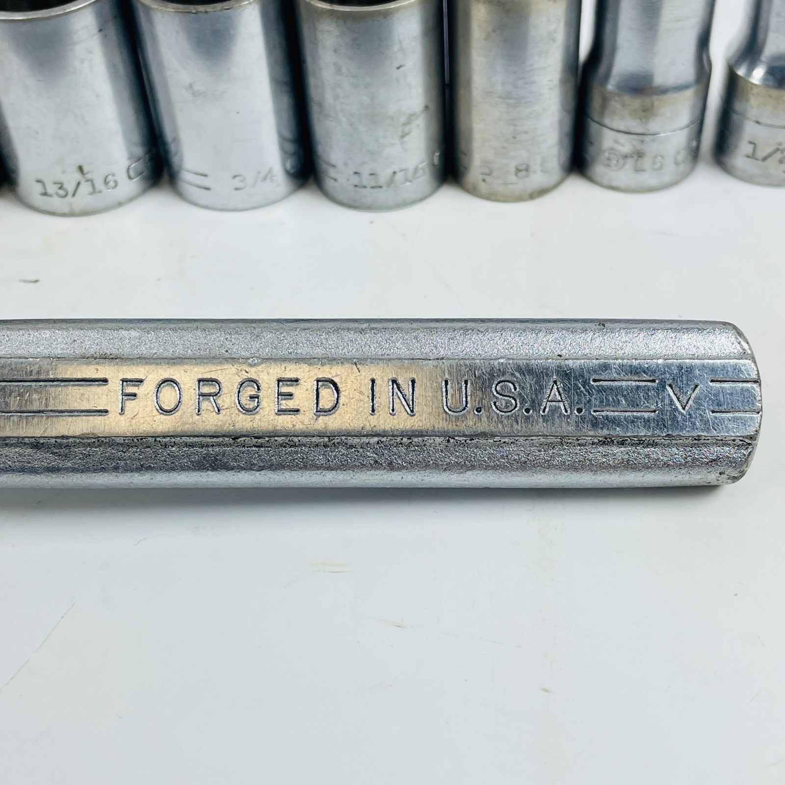 VTG Craftsman V Series 1/2″ Drive Socket Set 10Pc SAE 12 Pt 1/2″ to 1″ w Ratchet