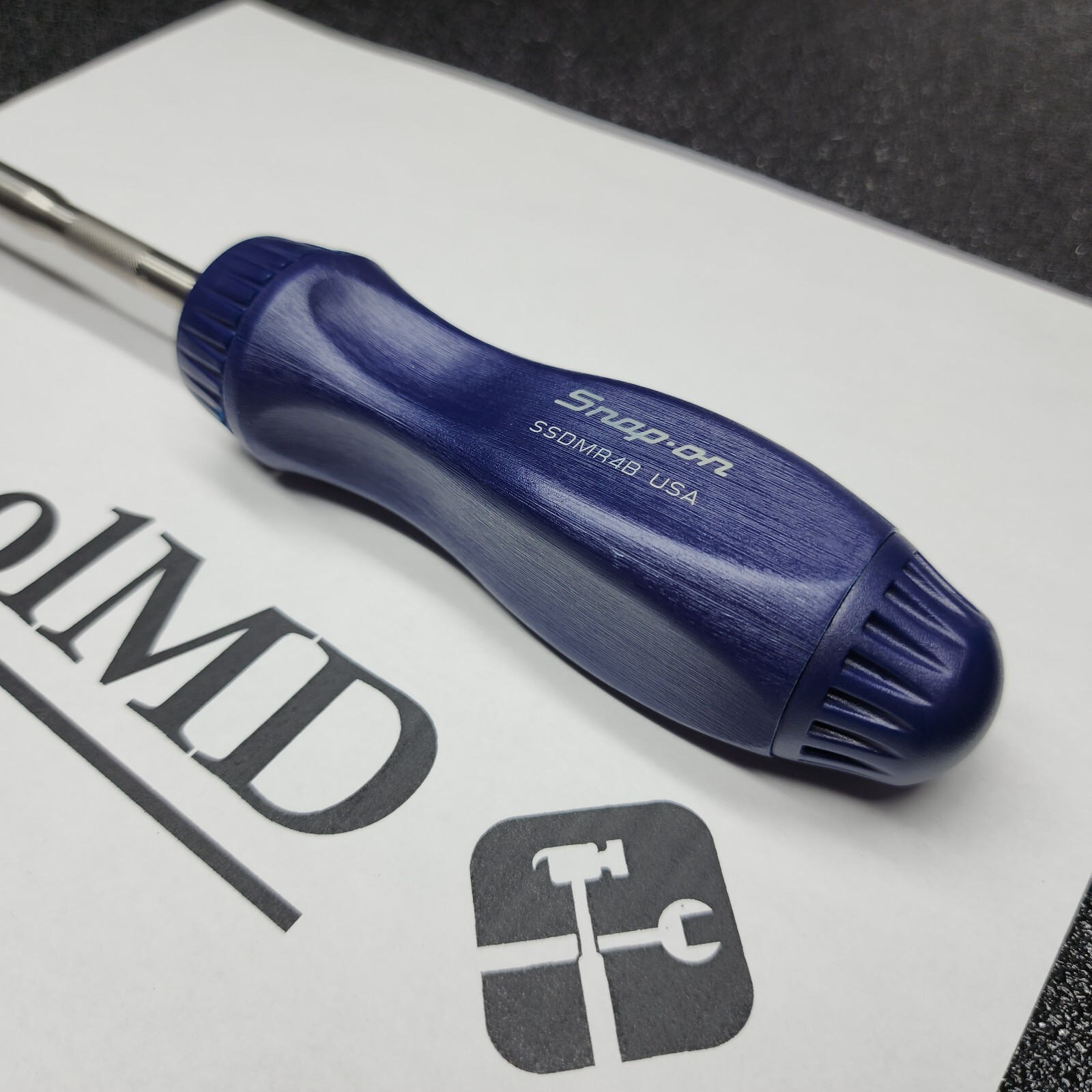 Snap-on Tools USA RARE CLASSIC BLUE Hard Handle Ratcheting Screwdriver SSDMR4B
