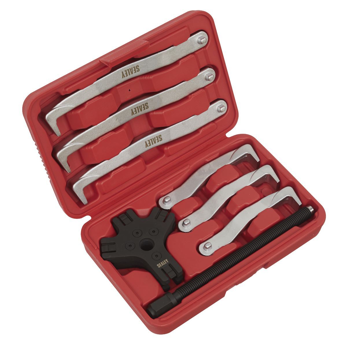 Sealey Puller Set 8pc Fast Action Twin/Triple Leg Reversible 150 & 220mm