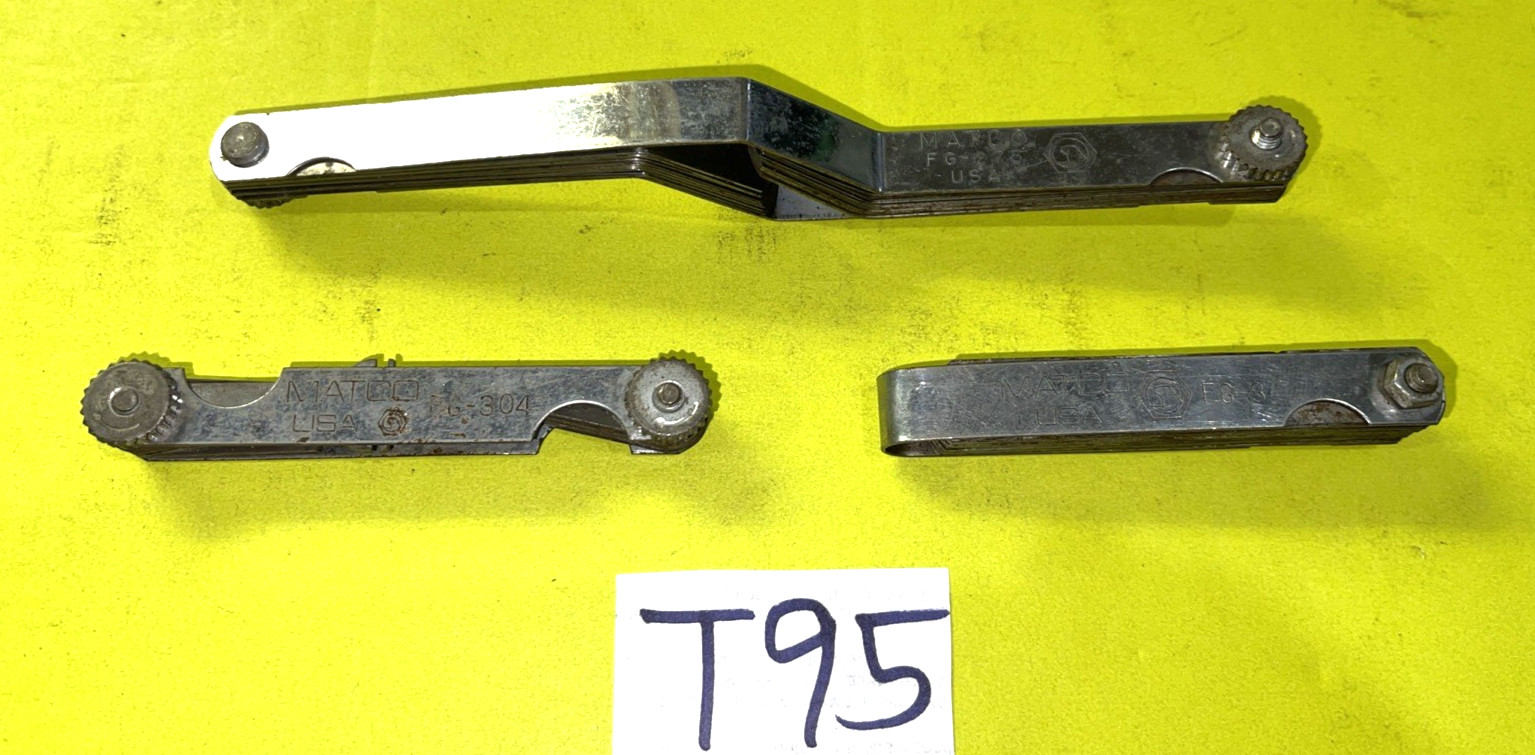 MATCO TOOLS 3 SETS OF FEELER GAUGES FREE SHIPPING IN TH US