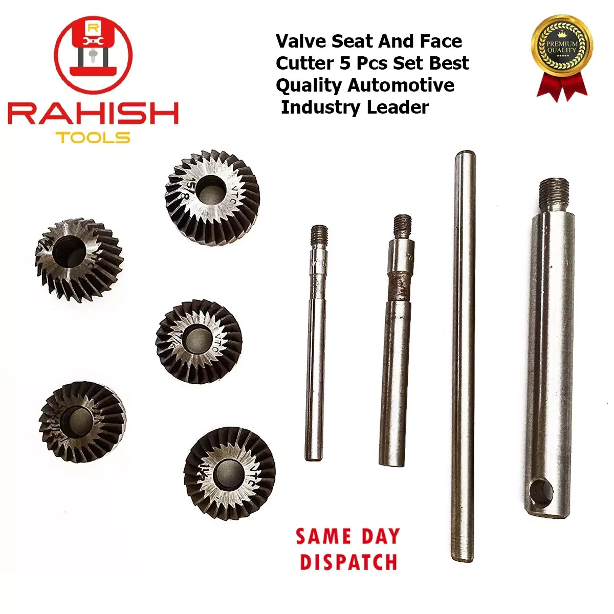 Valve Seat And Face Cutter 5 Pcs Set Automotive Industry Leader RAHISHTOOLS