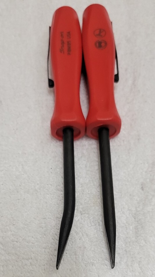 Snap-on Tools PBMB5 PBMS5 Red 5″ Angle & Straight Mini Pocket Prybar Set «New»