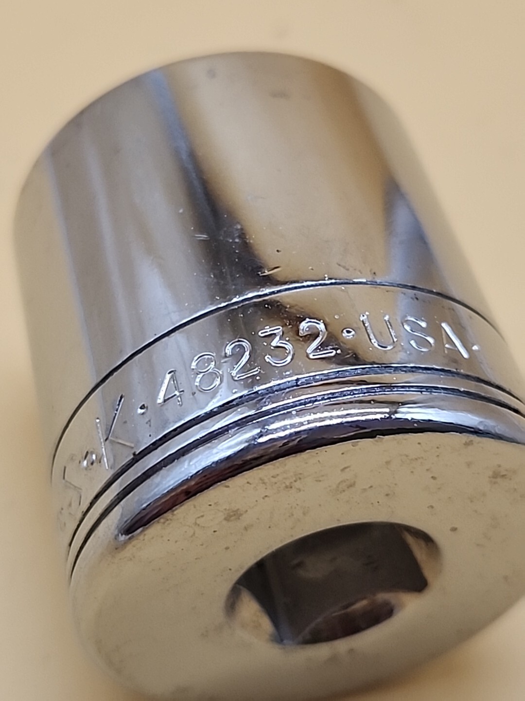 S-K Hand Tools #48232 1/2″ Dr. 32mm 6pt Standard Metric Chrome Socket