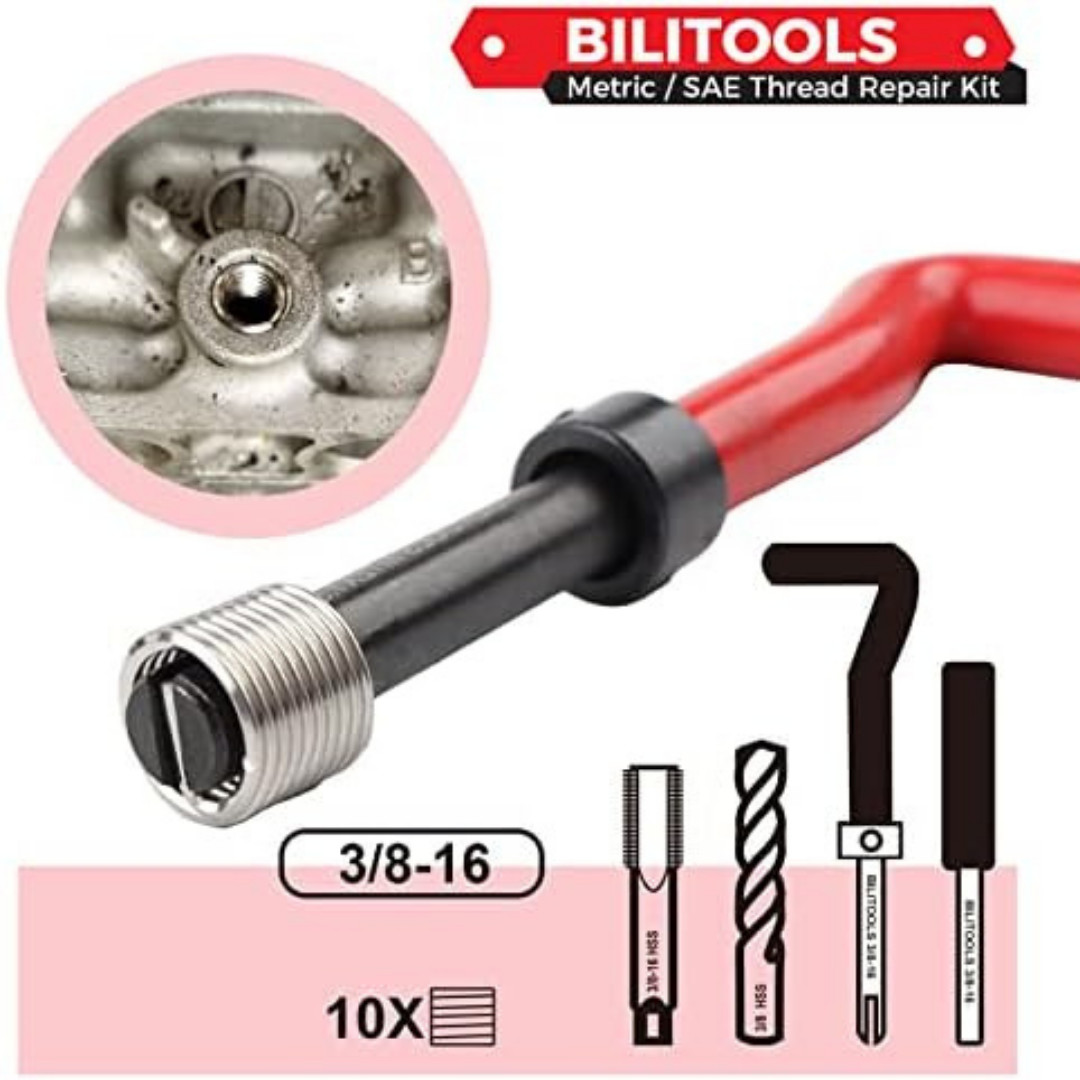 3/8-16 inch Thread Repair Kit HSS Drill Helicoil Repair Kit SAE