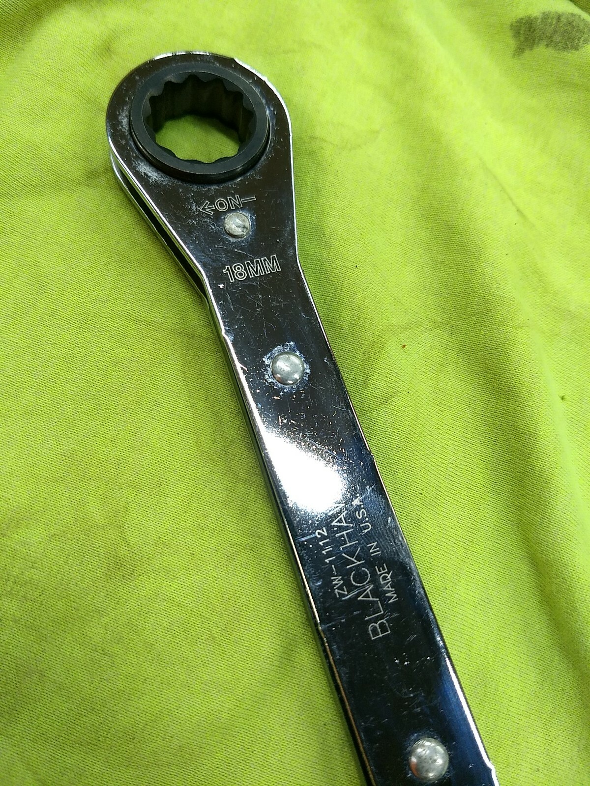 New Blackhawk USA Metric Box End Ratcheting Wrench 16-18mm ZW-1112