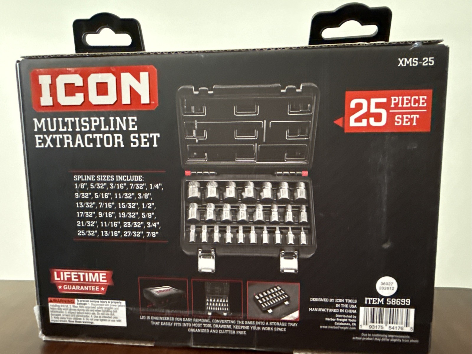 NEW Icon Multispline Screw Extractor Set, 25-Piece XMS-25 58699
