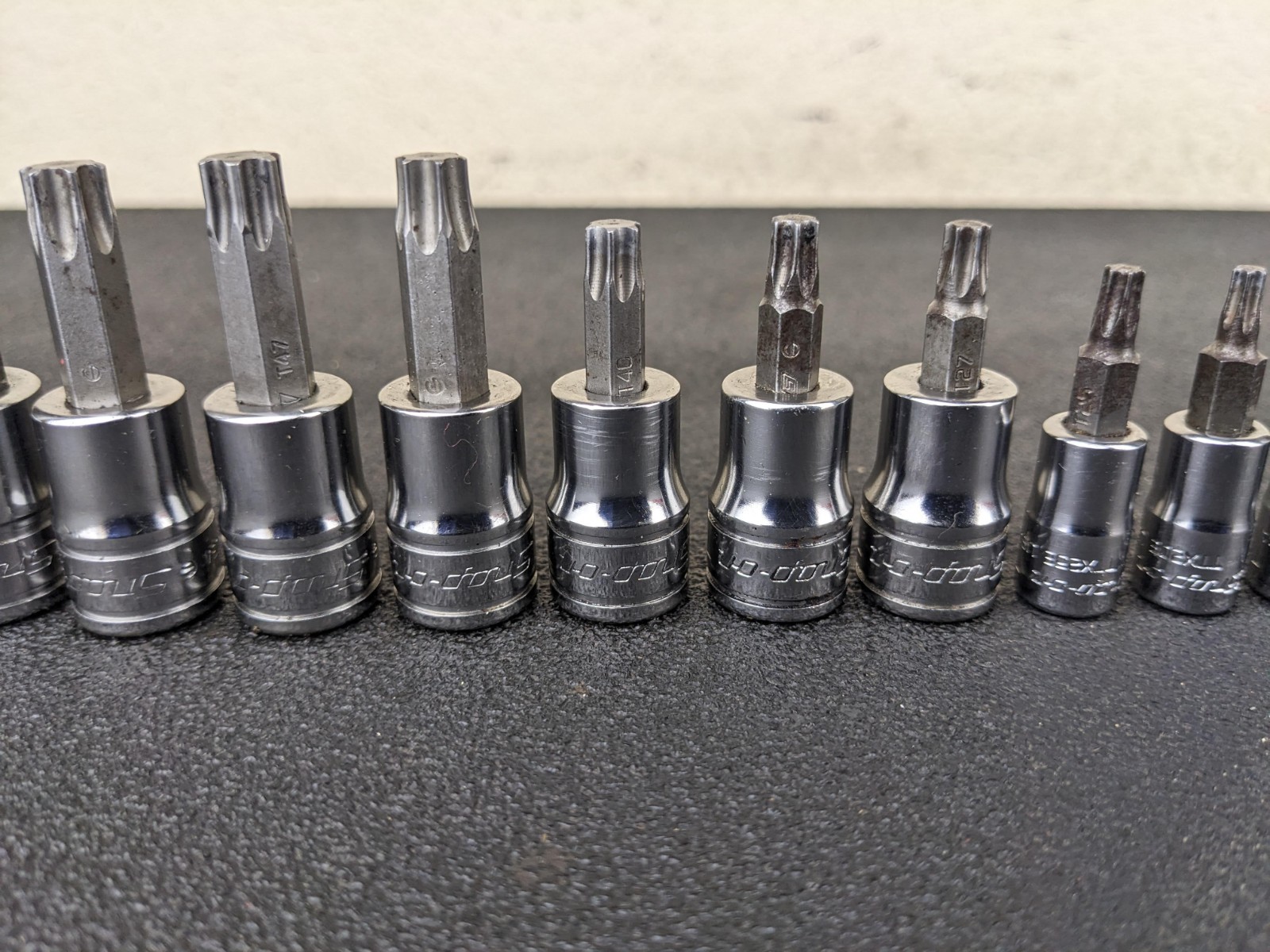 #bp500 Snap-on Tools 12 Pc Combo Drive TORX Bit Socket Set 212EFTXY