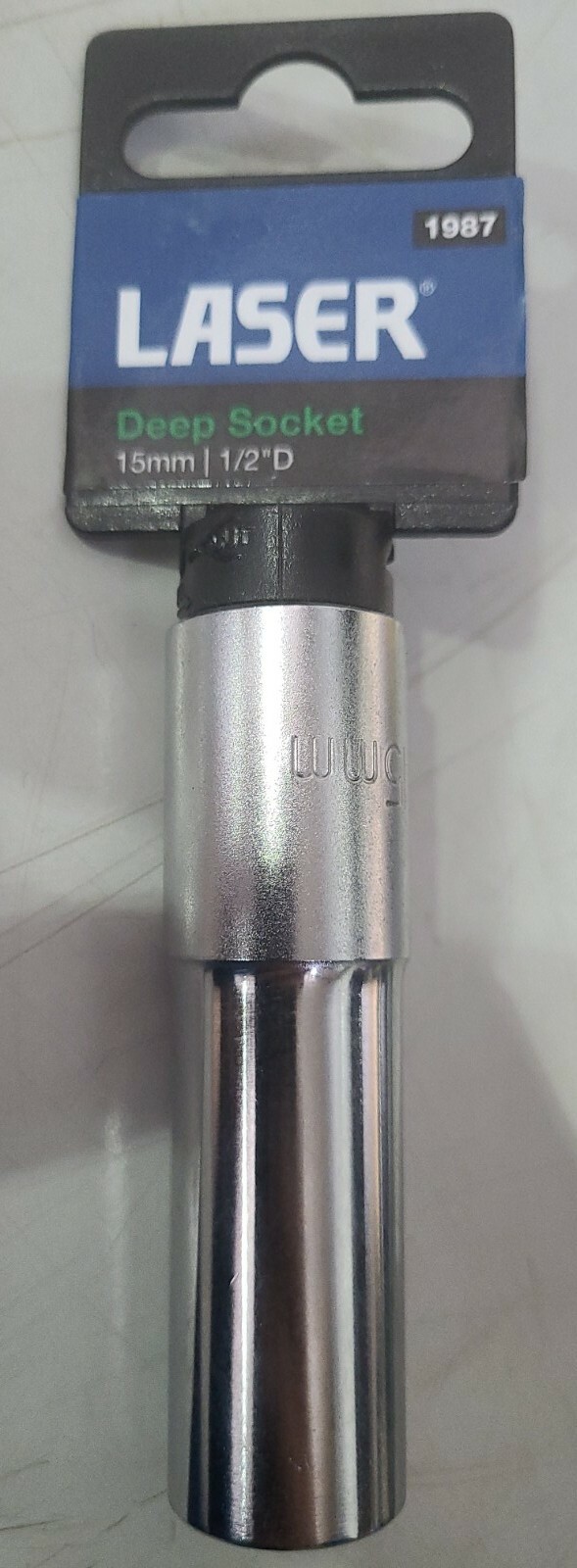 Laser Tools 1987 Deep Socket 1/2″ Drive 15mm 6pt Single Hex Car Vehicle Garage